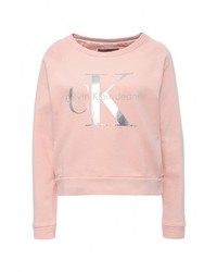 Женский розовый свитер с круглым вырезом от Calvin Klein Jeans