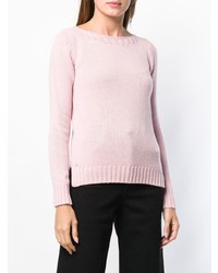 Женский розовый свитер с круглым вырезом от Aragona