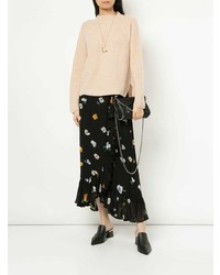 Женский розовый свитер с круглым вырезом от Forte Forte