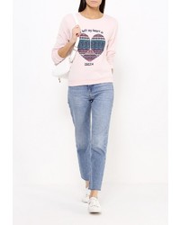 Женский розовый свитер с круглым вырезом от Chic Chic