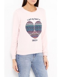 Женский розовый свитер с круглым вырезом от Chic Chic