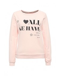 Женский розовый свитер с круглым вырезом от Chic Chic