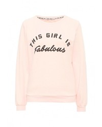 Женский розовый свитер с круглым вырезом от Chic Chic