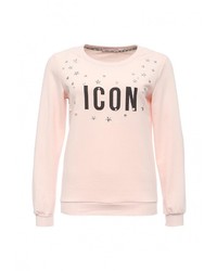 Женский розовый свитер с круглым вырезом от Chic Chic