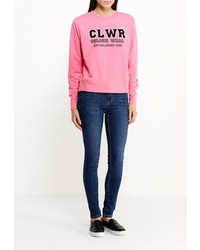 Женский розовый свитер с круглым вырезом от CLWR