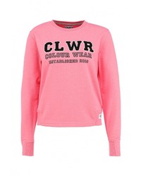 Женский розовый свитер с круглым вырезом от CLWR
