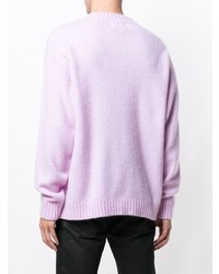 Мужской розовый свитер с круглым вырезом от Laneus