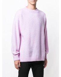 Мужской розовый свитер с круглым вырезом от Laneus