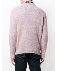 Мужской розовый свитер с круглым вырезом от Natural Selection