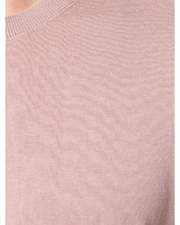Мужской розовый свитер с круглым вырезом от Paolo Pecora