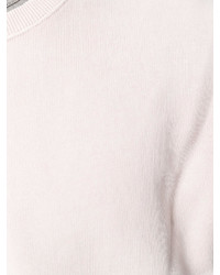 Мужской розовый свитер с круглым вырезом от Saint Laurent