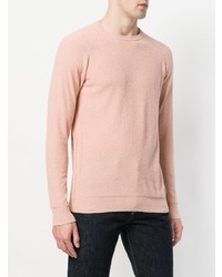 Мужской розовый свитер с круглым вырезом от Roberto Collina