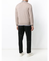 Мужской розовый свитер с круглым вырезом от Maison Margiela