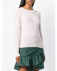 Женский розовый свитер с круглым вырезом от Le Kasha