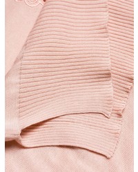 Женский розовый свитер с круглым вырезом от Fendi