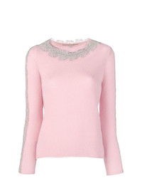 Женский розовый свитер с круглым вырезом от Ermanno Scervino