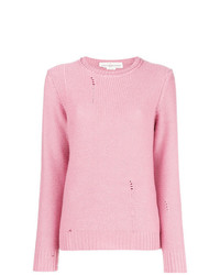 Женский розовый свитер с круглым вырезом от Golden Goose Deluxe Brand