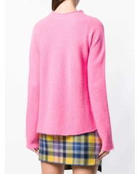 Женский розовый свитер с круглым вырезом от Aspesi