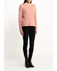 Женский розовый свитер с круглым вырезом от Ichi