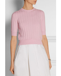 Женский розовый свитер с круглым вырезом от Carven