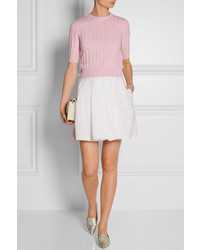 Женский розовый свитер с круглым вырезом от Carven