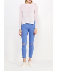 Женский розовый свитер с круглым вырезом от Jennyfer