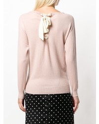 Женский розовый свитер с круглым вырезом от Semicouture