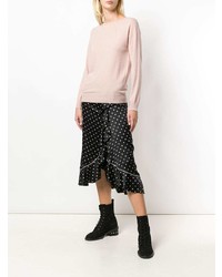 Женский розовый свитер с круглым вырезом от Semicouture