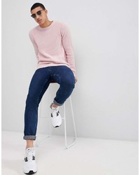 Мужской розовый свитер с круглым вырезом от Pull&Bear
