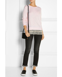 Женский розовый свитер с круглым вырезом от Clu