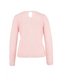 Женский розовый свитер с круглым вырезом от LAMANIA