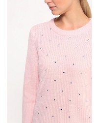 Женский розовый свитер с круглым вырезом от LAMANIA