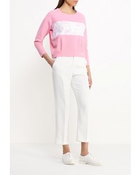 Женский розовый свитер с круглым вырезом от LAMANIA