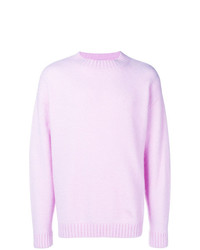 Мужской розовый свитер с круглым вырезом от Laneus