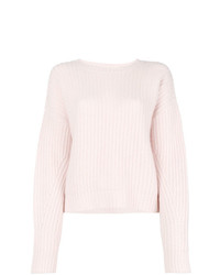 Женский розовый свитер с круглым вырезом от Le Kasha