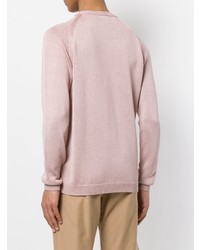 Мужской розовый свитер с круглым вырезом от Nuur