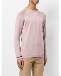 Мужской розовый свитер с круглым вырезом от Nuur