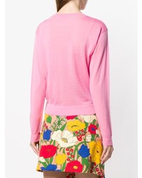 Женский розовый свитер с круглым вырезом от Vivetta