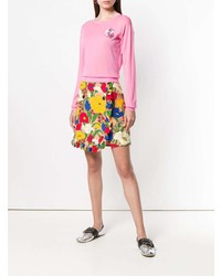 Женский розовый свитер с круглым вырезом от Vivetta