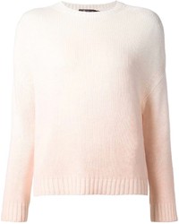 Женский розовый свитер с круглым вырезом от Loro Piana