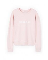 Женский розовый свитер с круглым вырезом от Mango