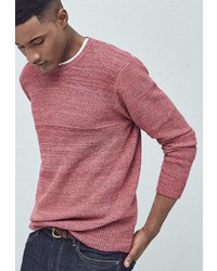 Мужской розовый свитер с круглым вырезом от Mango Man