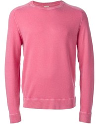 Мужской розовый свитер с круглым вырезом от Massimo Alba