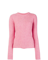 Женский розовый свитер с круглым вырезом от Max Mara