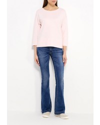 Женский розовый свитер с круглым вырезом от More&amp;More