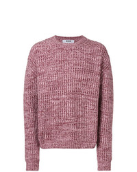 Мужской розовый свитер с круглым вырезом от MSGM