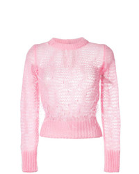Женский розовый свитер с круглым вырезом от N°21