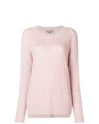 Женский розовый свитер с круглым вырезом от N.Peal