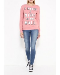 Женский розовый свитер с круглым вырезом от Noisy May