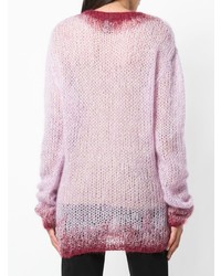 Женский розовый свитер с круглым вырезом от Ann Demeulemeester